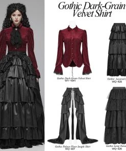 Punk Rave Maeve Red Shirt Ladies Gothic Clothing