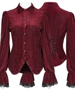 Punk Rave Maeve Red Shirt Ladies Gothic Clothing