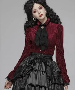 Punk Rave Maeve Red Shirt Ladies Gothic Clothing