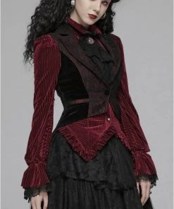 Punk Rave Maeve Red Shirt Ladies Gothic Clothing