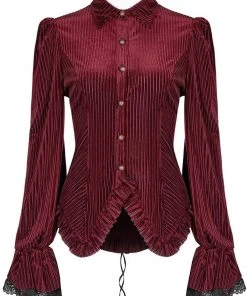 Punk Rave Maeve Red Shirt Ladies Gothic Clothing