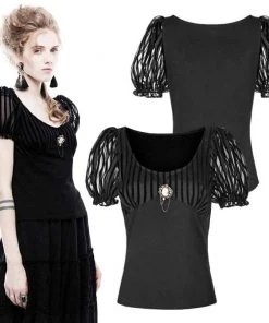 Punk Rave Romantic Puffy Sleeves Top