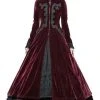 Ladies Gothic Clothing Punk Rave Red Vampire Queen Coat
