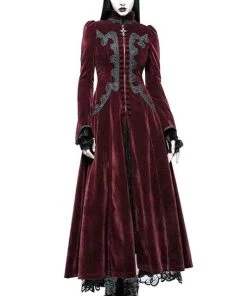 Ladies Gothic Clothing Punk Rave Red Vampire Queen Coat