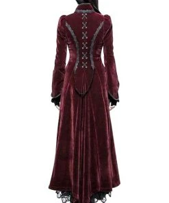 Ladies Gothic Clothing Punk Rave Red Vampire Queen Coat
