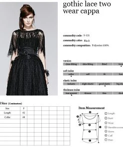 Ladies Gothic Clothing Punk Rave Peacock Cape S-151 16 Ladies Gothic Clothing Punk Rave Peacock Cape S-151