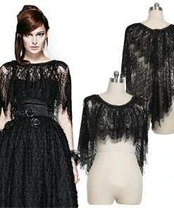 Ladies Gothic Clothing Punk Rave Peacock Cape S-151