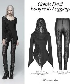 Ladies Gothic Clothing Punk Rave She Devil Leggings Black WK-342 13 Ladies Gothic Clothing Punk Rave She Devil Leggings Black WK-342