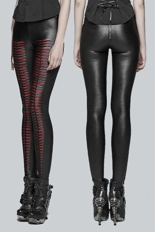 All Ladies Clothing Punk Rave She Devil Leggings Red WK-342 3 All Ladies Clothing Punk Rave She Devil Leggings Red WK-342