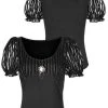 Punk Rave Romantic Puffy Sleeves Top