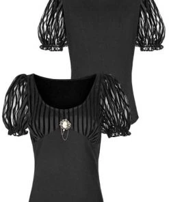 Punk Rave Romantic Puffy Sleeves Top