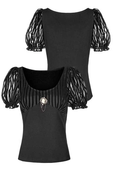 Punk Rave Romantic Puffy Sleeves Top 3 Punk Rave Romantic Puffy Sleeves Top