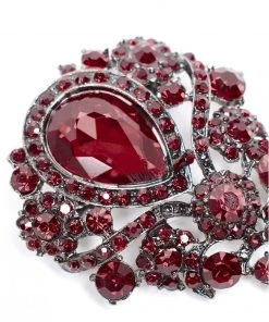 Punk Rave Vampyria Brooch Red Steampunk Jewellery