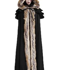 Punk Rave Winterfell Cloak Black Ladies