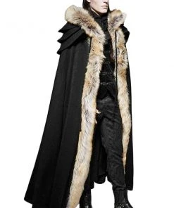 Punk Rave Winterfell Cloak Black Mens Mens Gothic Clothing