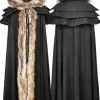 Punk Rave Winterfell Cloak Black Ladies
