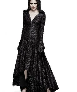 Ladies Gothic Clothing Punk Rave Witchcraft Hooded Dress Q-308