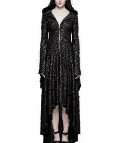 Ladies Gothic Clothing Punk Rave Witchcraft Hooded Dress Q-308