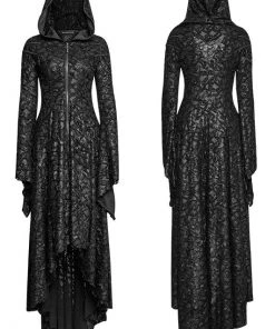 Ladies Gothic Clothing Punk Rave Witchcraft Hooded Dress Q-308