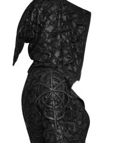 Ladies Gothic Clothing Punk Rave Witchcraft Hooded Dress Q-308