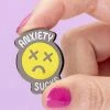 Pins, Badges And Patches Punky Pins Anxiety Sucks Enamel Pin