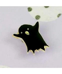 Gothic Accessories Punky Pins Black Ghost Enamel Pin