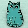 Punky Pins Blue Cat Enamel Pin