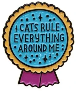 Punky Pins Cat Rule Everything Enamel Pin Pins, Badges And Patches