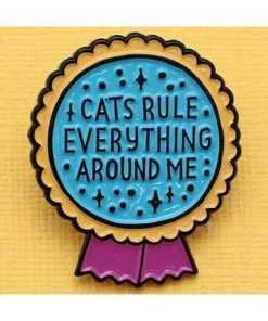 Punky Pins Cat Rule Everything Enamel Pin Pins, Badges And Patches