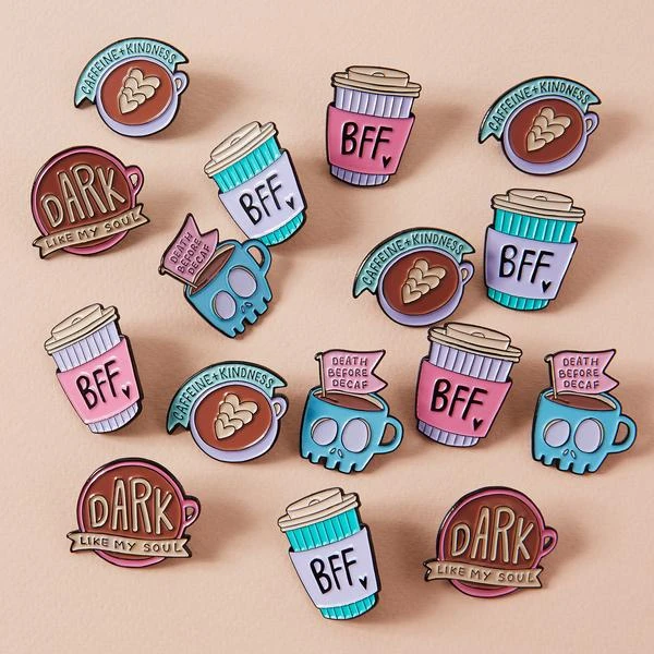 Pins, Badges And Patches Punky Pins Dark Like My Soul Coffee Enamel Pin 5 Pins, Badges And Patches Punky Pins Dark Like My Soul Coffee Enamel Pin