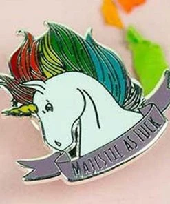 Pins, Badges And Patches Punky Pins Majestic As F*** Unicorn Enamel Pin