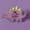 Punky Pins No F***s Given Dinosaur Enamel Pin Pins, Badges And Patches