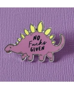 Punky Pins No F***s Given Dinosaur Enamel Pin Pins, Badges And Patches