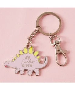 Punky Pins No Fxxxx Dino Enamel Keyring Pins, Badges And Patches