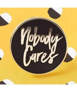Punky Pins Nobody Cares Enamel Pin Pins, Badges And Patches