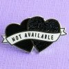Punky Pins Not Available Heart Shaped Enamel Pin Pins, Badges And Patches