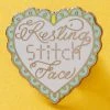 Pins, Badges And Patches Punky Pins Resting Stitch Face Enamel Pin