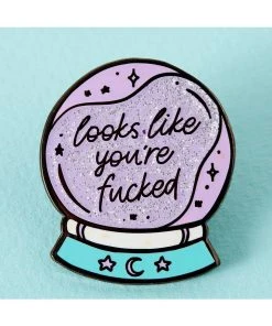 Punky Pins You're Fucked Crystal Ball Enamel Pin