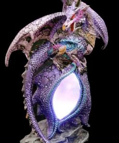 Puckator Purple Dragon Figurine On LED Dragon Eye
