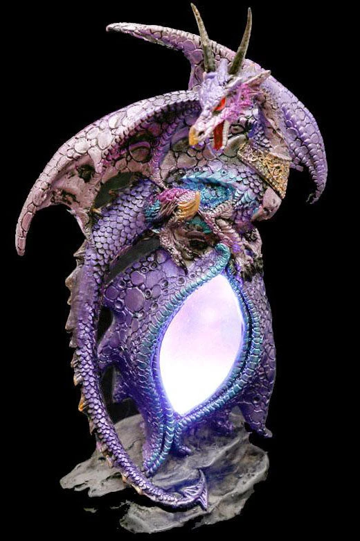 Puckator Purple Dragon Figurine On LED Dragon Eye 3 Puckator Purple Dragon Figurine On LED Dragon Eye