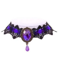 Lace Jewellery Purple Velvet Victorian Gothic Lace Choker Gothic Jewellery
