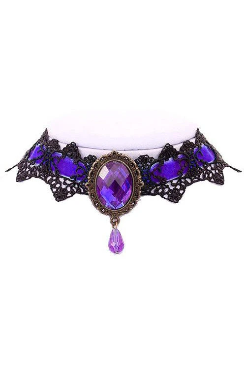 Lace Jewellery Purple Velvet Victorian Gothic Lace Choker Gothic Jewellery 3 Lace Jewellery Purple Velvet Victorian Gothic Lace Choker Gothic Jewellery