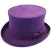 Euro Accessories Steampunk Hats Purple Wool Felt Steampunk Top Hat