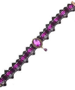Lace Jewellery Purple Velvet Victorian Gothic Lace Choker Gothic Jewellery
