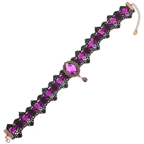 Lace Jewellery Purple Velvet Victorian Gothic Lace Choker Gothic Jewellery 4 Lace Jewellery Purple Velvet Victorian Gothic Lace Choker Gothic Jewellery