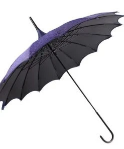 Soake Purple Patterned Pagoda Umbrella / Parasol Gothic Accessories 8 Soake Purple Patterned Pagoda Umbrella / Parasol Gothic Accessories