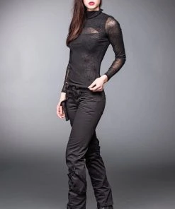 Queen Of Darkness Spider Web Top (XS) Ladies Gothic Clothing