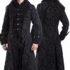 Innocent Clothing Poizen Black Brocade Quentin Coat