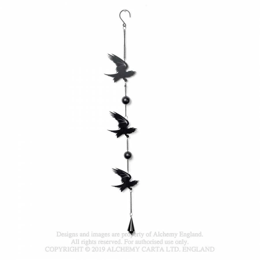 Alchemy Gothic Alchemy Raven Wind Chime Gothic Jewellery 6 Alchemy Gothic Alchemy Raven Wind Chime Gothic Jewellery