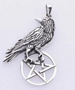 Seventh Sense Ravens Lookout Pentagram Pendant Silver All Homeware